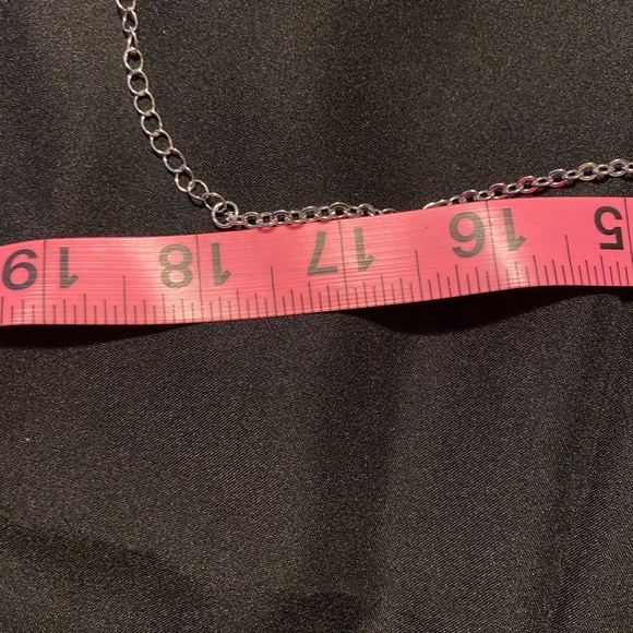 Rhodium plated Necklace and Earring set - Picture 2 of 4